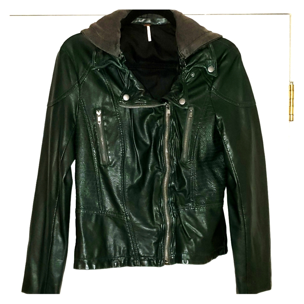 Free People, faux leather jacket